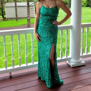 Emerald green prom dress. Scala brand,  Size 4